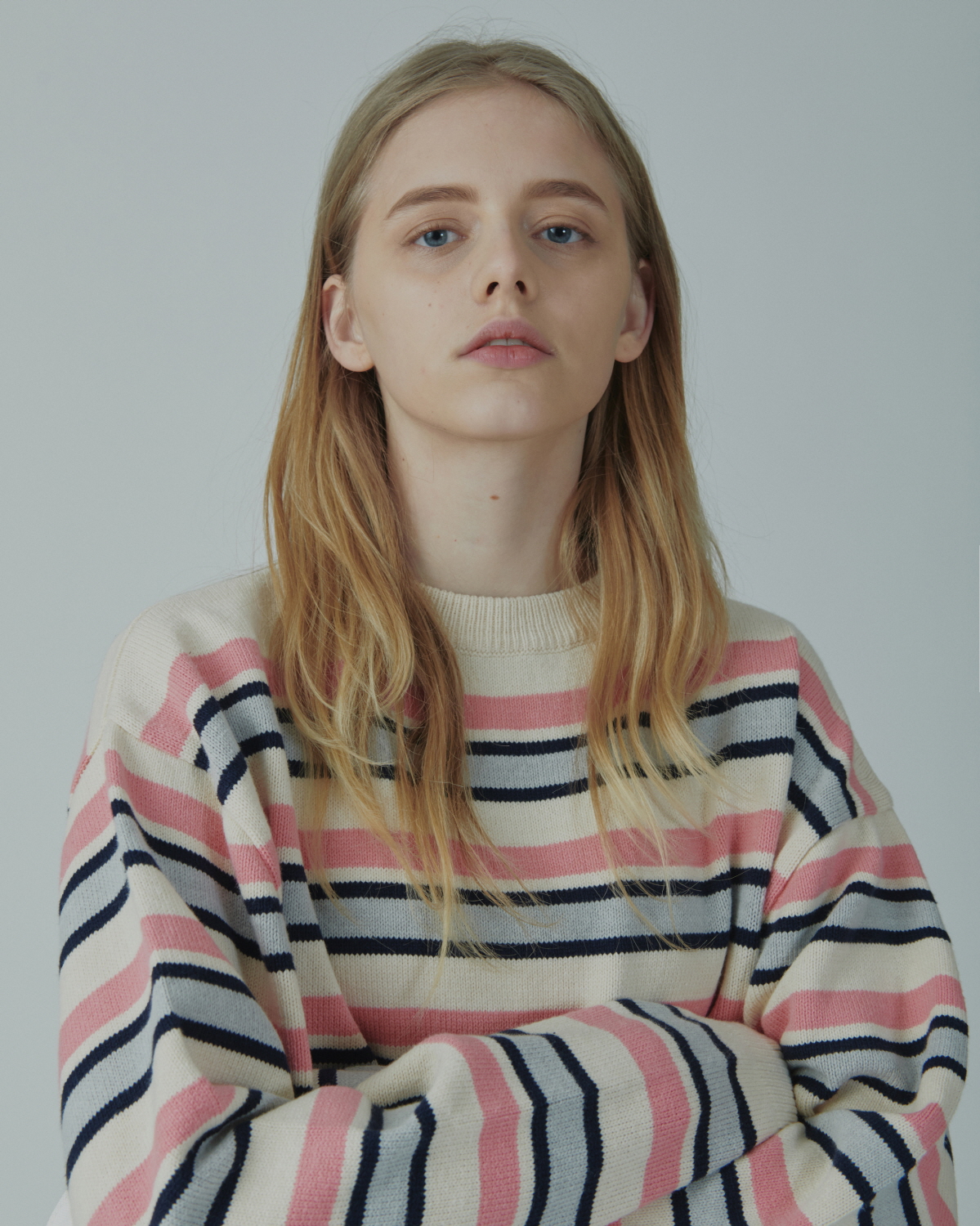 [unisex] Stripe long sleeve knitwear