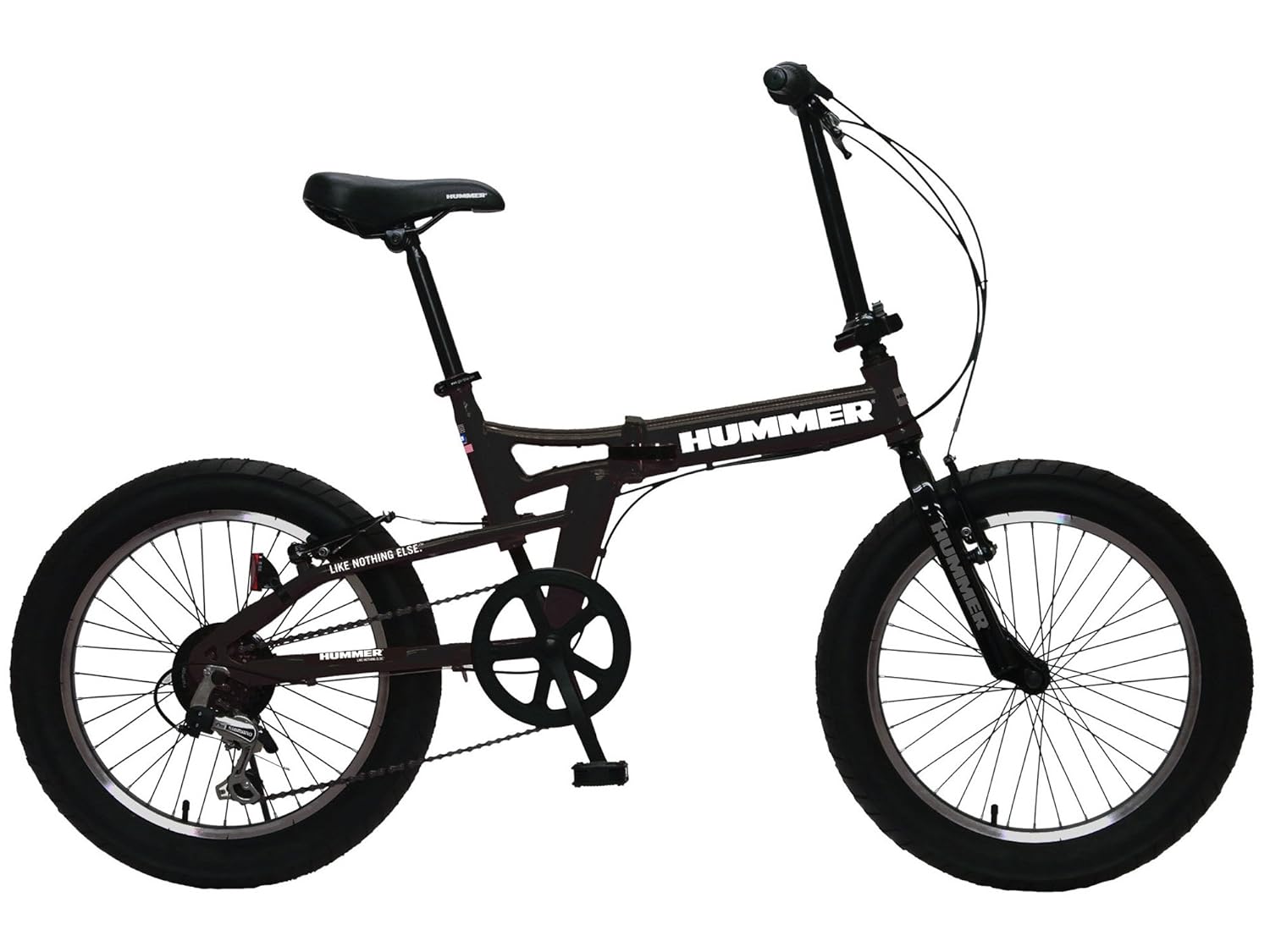 HUMMER(ハマー) FDB206FAT-BIKE 20インチ 極太3.0タイヤ 折りたたみ式 迫力ある自転車 シマノ製6段変速/前後Vブレーキシステム 13284