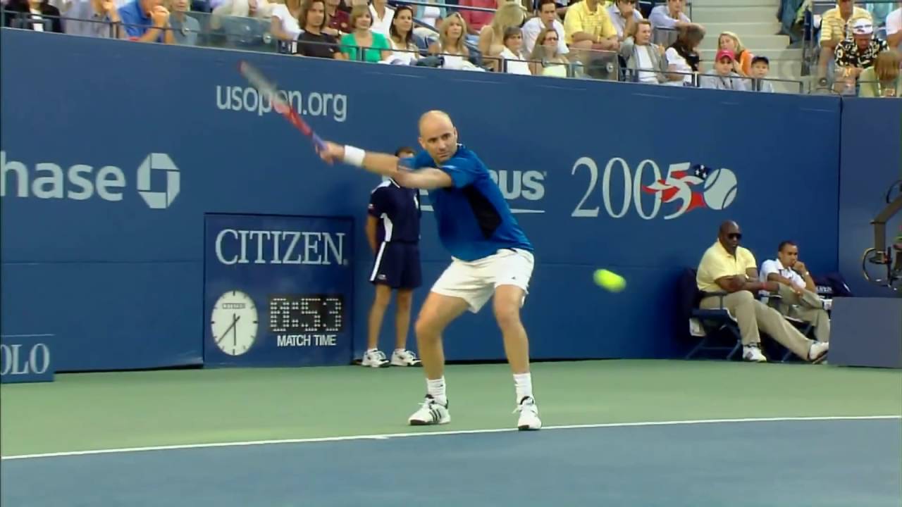 US Open 2005 Final HD   R Federer vs A Agassi Highlights - YouTube