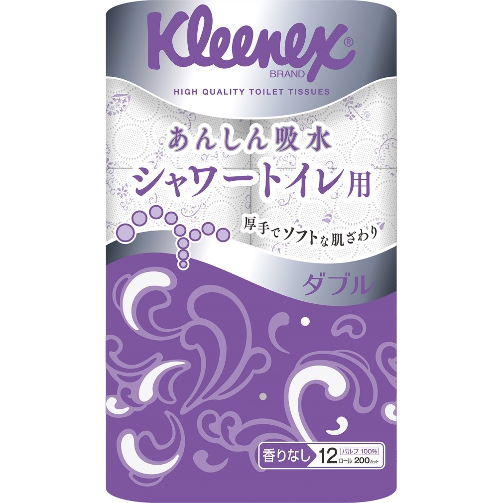 11位　クリネックス　シャワートイレ用　トイレットペーパー　ダブル