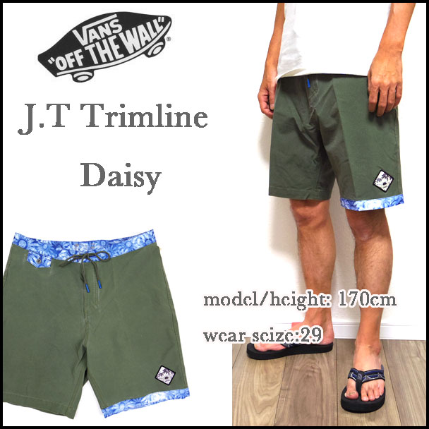 VANS バンズ 水着 サーフパンツ メンズ JT TRIMLINE DAISY BOARD SHORT