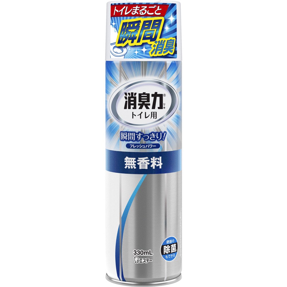 2位：エステー トイレの消臭力スプレー 消臭芳香剤 トイレ用 無香料 330ml