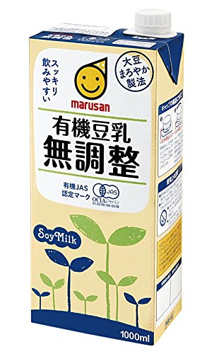 1位：マルサン 有機豆乳無調整 1000ml×6本