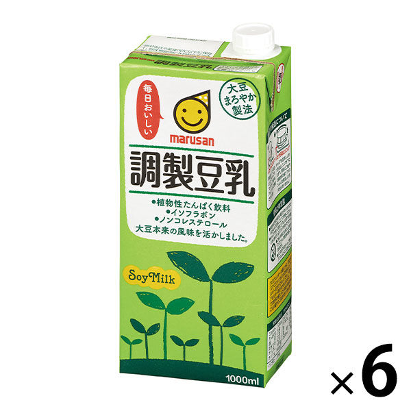 8位：マルサン 調製豆乳 1000ml 1箱(6本入)