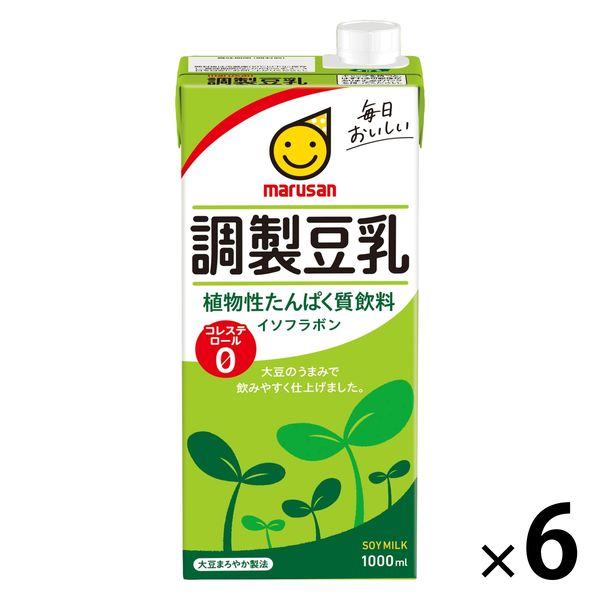 8位：マルサン 調製豆乳 1000ml 1箱(6本入)