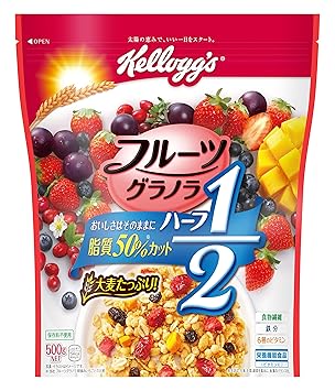 4位：ケロッグ フルーツグラノラハーフ 500g ×6袋