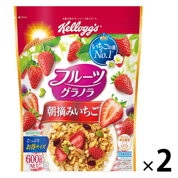 15位：ケロッグ フルーツグラノラ朝摘みいちご 徳用袋 600g