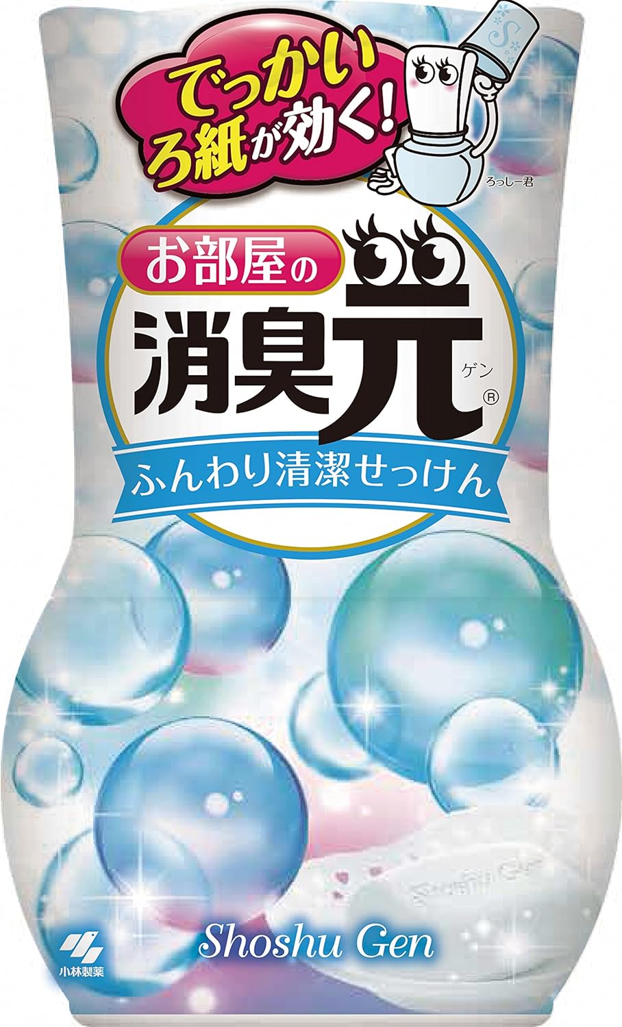 お部屋の消臭元 消臭芳香剤 部屋用 ふんわり清潔せっけん 400ml