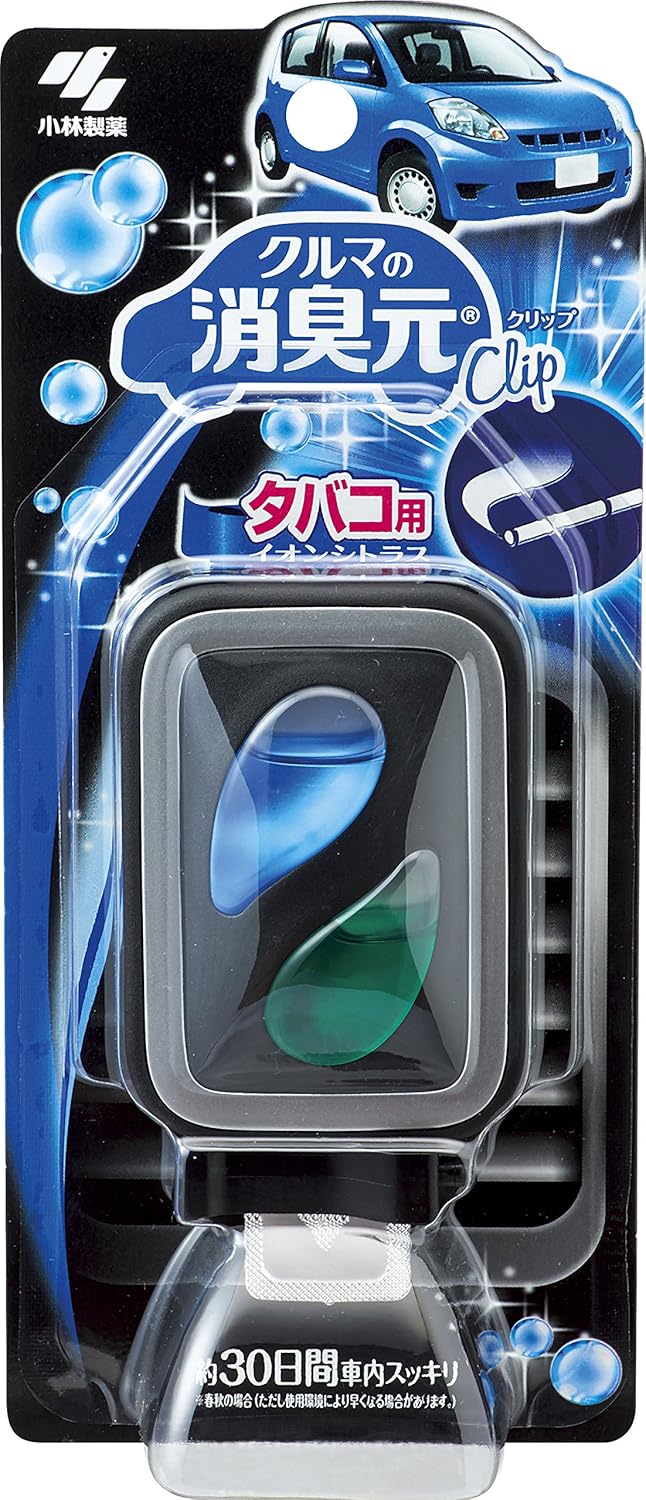 1位　クルマの消臭元クリップ 消臭芳香剤 クルマ用 タバコ用イオンシトラス 4.6ml 