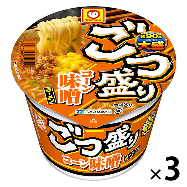 19位：マルちゃん ごつ盛り コーン味噌ラーメン みそ味 1セット(3食入)