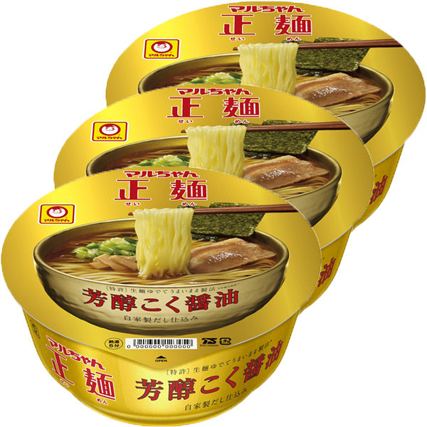 26位：東洋水産 マルちゃん正麺 カップ 芳醇こく醤油 111g×12食入