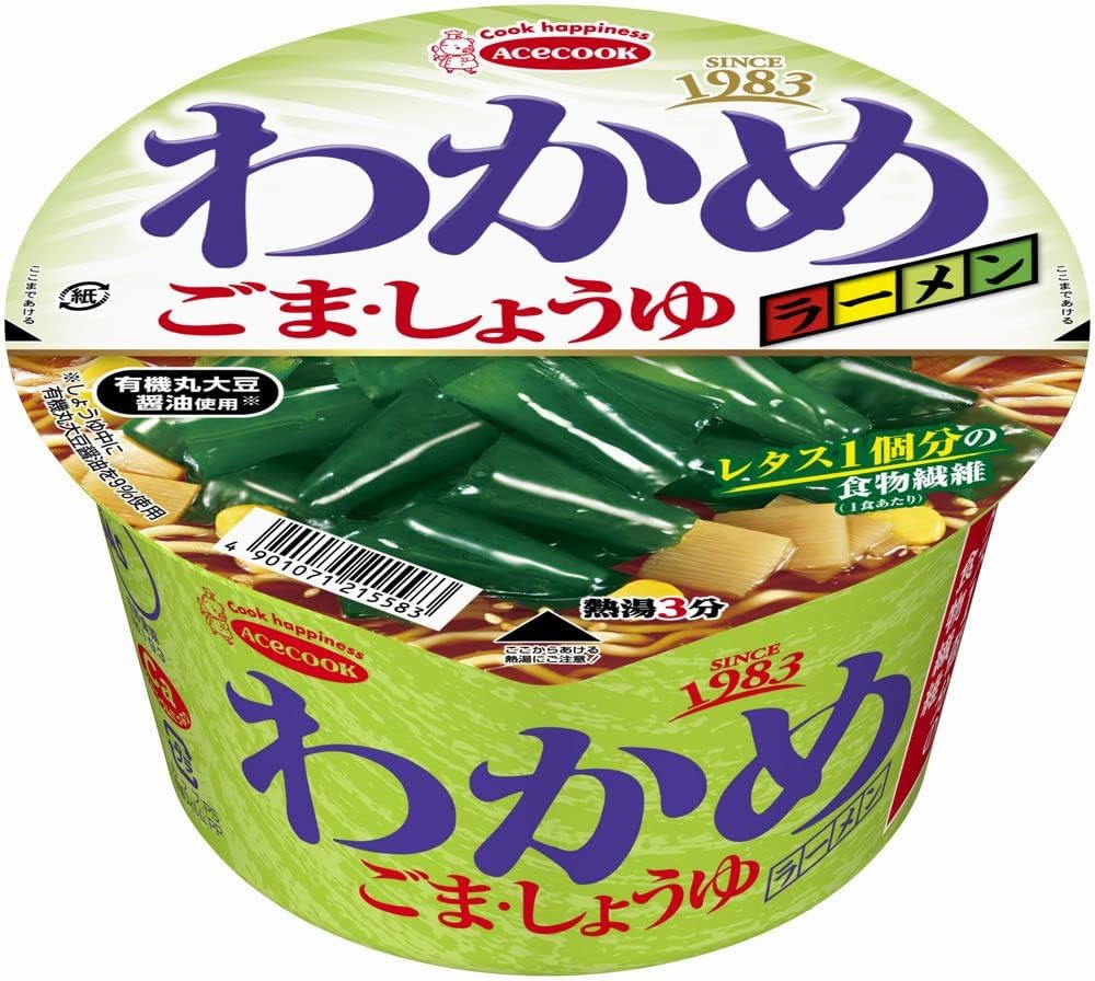 21位：エースコック わかめラーメン ごま・しょうゆ 93g×12個