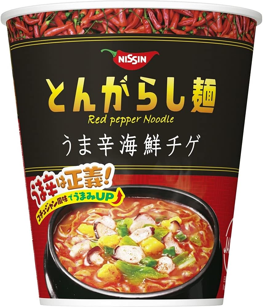 4位：日清食品 日清のとんがらし麺 うま辛海鮮チゲ 63g×12個