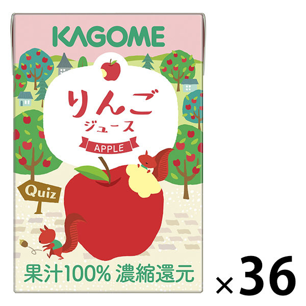 14位 カゴメ　果汁100％りんごジュース100ml　1セット（36本）