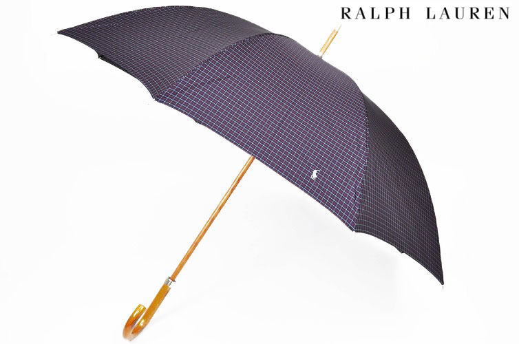 ラルフローレン 長傘 傘 Ralph Lauren メンズ ポロ × チェック 雨傘 65cm