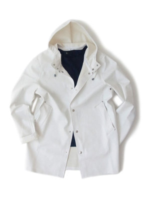 STUTTERHEIM (ストゥッテルハイム） ” STOCKHOLM” メンズ レインコート(White)ホワイト