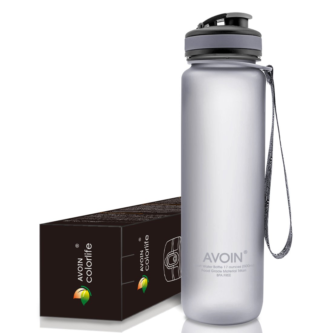 3位：AVOIN colorlife Tritan プラスチック製 スポーツウォーターボトル 500ml ＆ 1000ml カラバリも豊富 BPA FREE