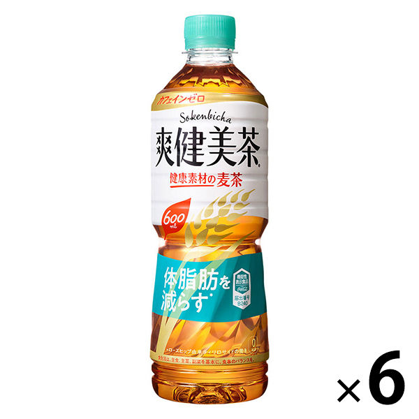 6位　【機能性表示食品】コカ・コーラ 爽健美茶 健康素材の麦茶 600ml 1セット（6本）