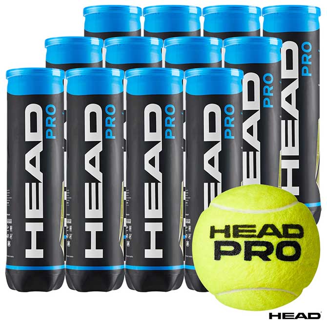 ヘッド（HEAD）　テニスボール　 HEAD PRO（ヘッド・プロ）4球入　1箱（12缶/48球）