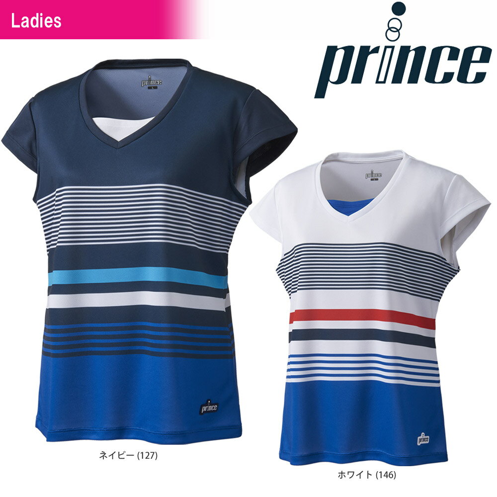 プリンス Prince テニスウェア レディース フレンチスリーブシャツ WL8058 2018SS