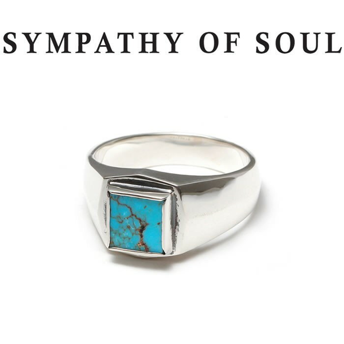 SYMPATHY OF SOUL シンパシーオブソウル Square Turquoise Ring Silver スクエア ターコイズリング シルバー 指輪 