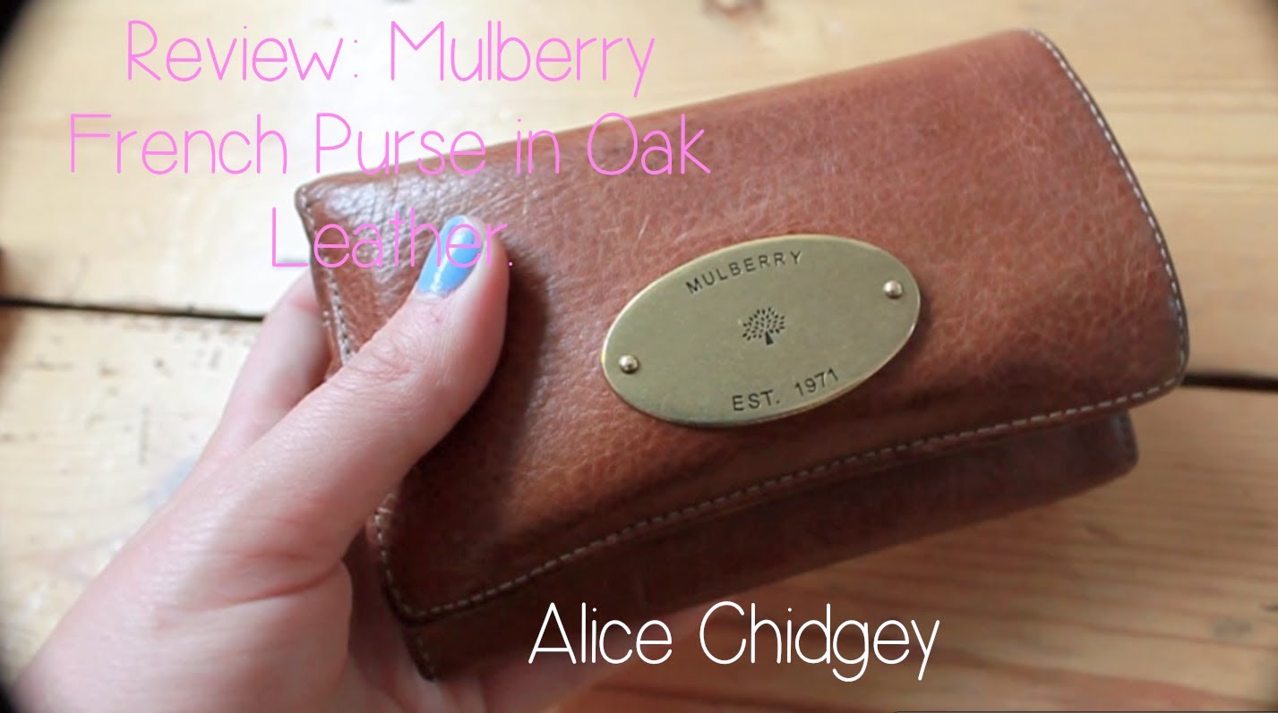 Review: Mulberry French Purse in Oak Leather | Alice Chidgey - YouTube