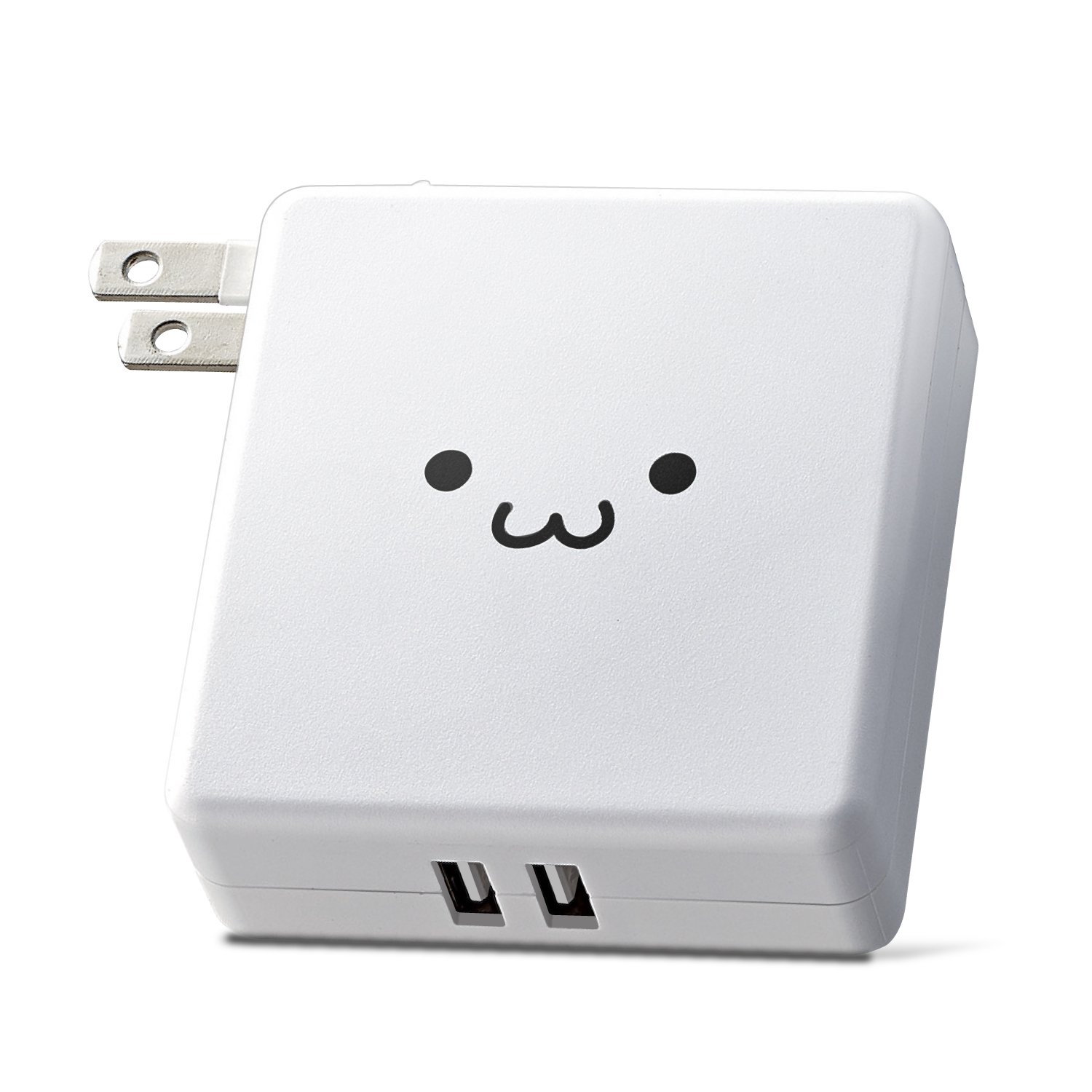 15位：エレコム モバイルバッテリー AC一体型 2900mAh USB×2ポート 2.4A 【 iPhone＆iPad＆android＆IQOS＆glo 対応】 ホワイトフェイス DE-AC01-2924WF