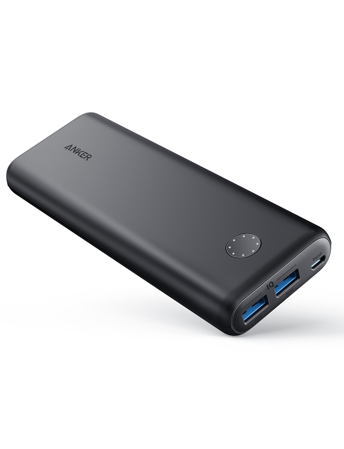 9位：Anker PowerCore II 20000 (20000mAh 超大容量 モバイルバッテリー)【PowerIQ 2.0/LED Wheel搭載】iPhone＆Android対応（ブラック)