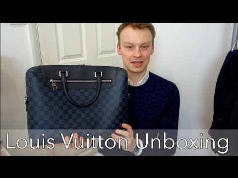 Louis Vuitton Porte Documents Jour Damier Cobalt | Reveal - YouTube