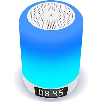 5位　【光+音！ランプ+スピーカー+目覚まし時計！】 Arbily 18ヶ月品質保証,ベッドサイドランプ 