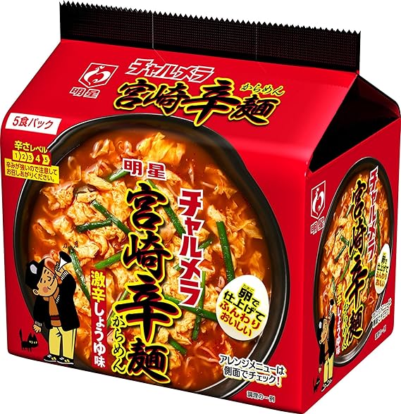 7位　明星 チャルメラ 宮崎辛麺 5食パック