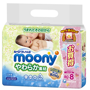 moony おしりふき やわらか素材 純水99%