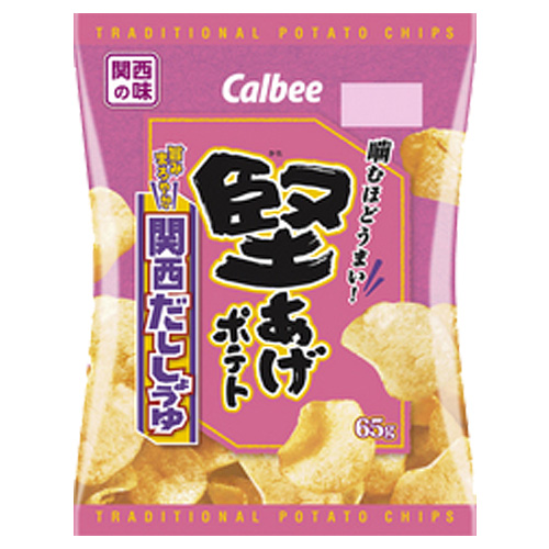 25位　カルビー 堅あげポテト 関西だししょうゆ 65g 12個セット