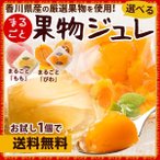 10位　まるごとフルーツジュレ ゼリー 果物まるごと！ ごろごろ 香川県産の まるごと桃 びわ 2種類から選べる 6個セット