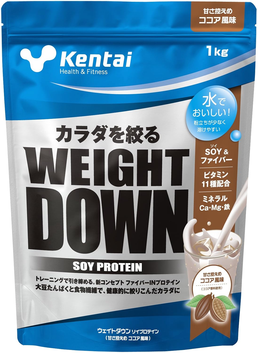 2位：Kentai ウェイトダウン ソイプロテイン ココア風味 1kg