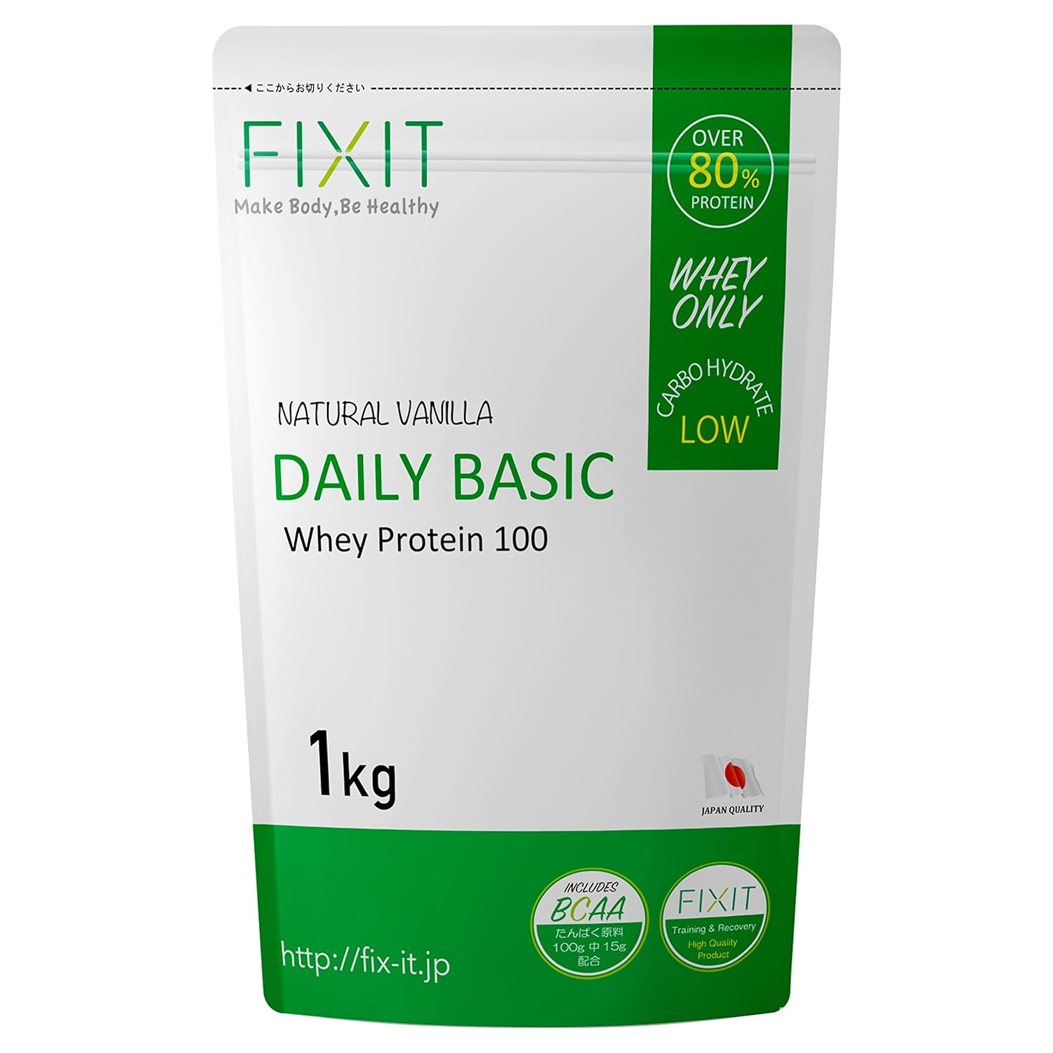 4位：【FIXIT】ホエイプロテイン DAILY BASIC 1kg (バニラ)