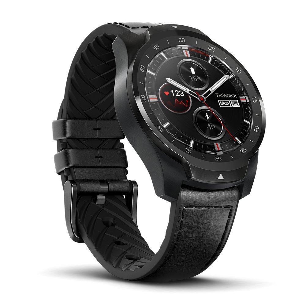 5位：TicWatch Pro Bluetoothスマートウォッチ、二重層ディスプレイ、Googleアシスタント、Wear OS by Google、iOSとAndroid の互換性あり