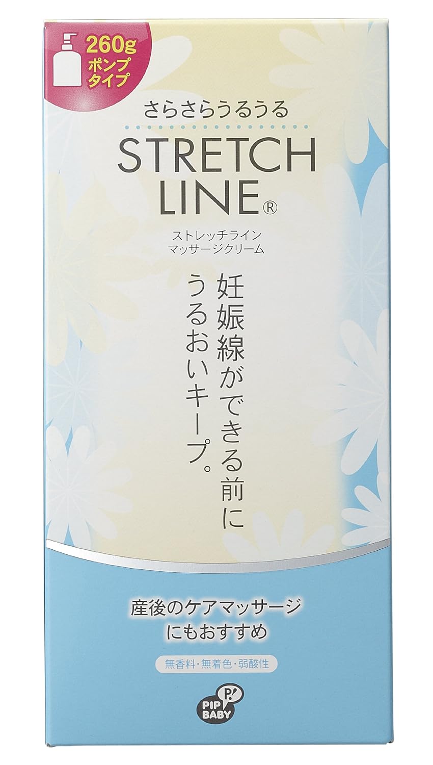 6位：ピップベビー ストレッチライン STRETCH LINE マッサージクリーム 260g