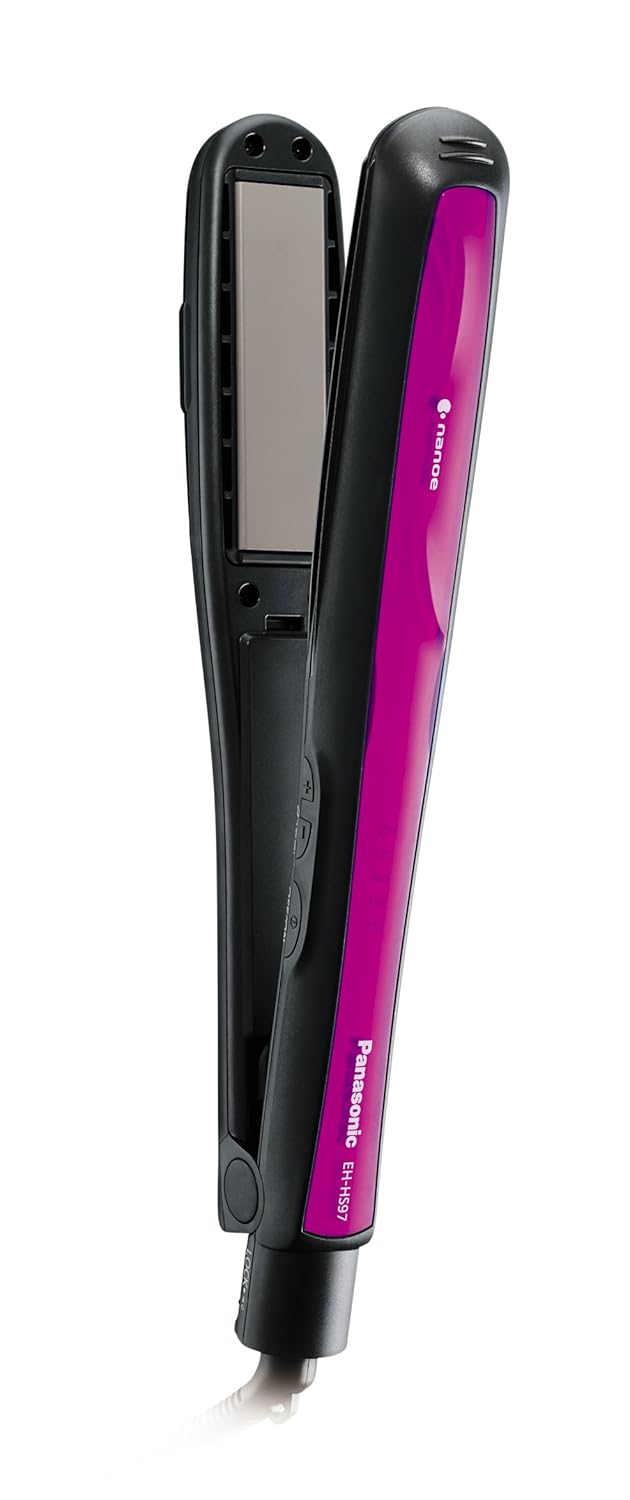 パナソニック ヘアアイロン ストレート用 海外対応 ナノケア 黒 EH-HS97-K