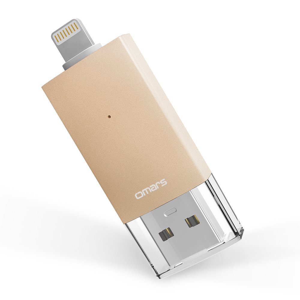 Omars　USBメモリ　128GB　ゴールド