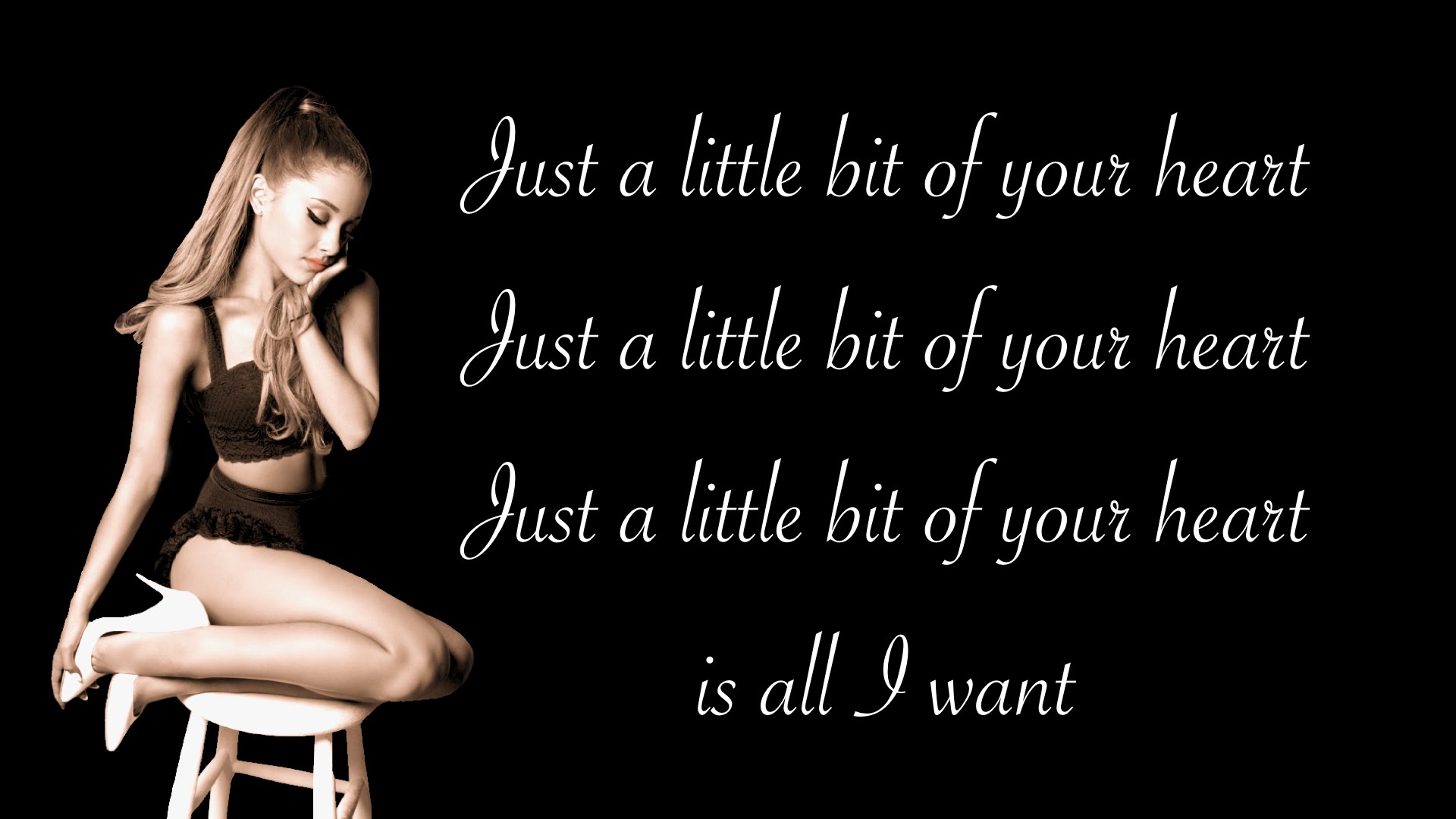 Ariana Grande - Just a Little Bit of Your Heart (Lyrics) - YouTube