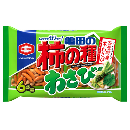 22位　亀田製菓 亀田の柿の種わさび6袋詰 182g×6袋