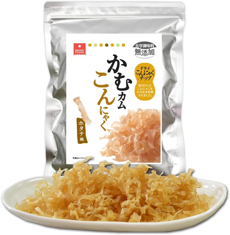 21位　アスザックフーズ　お徳用大袋　かむカムこんにゃく　ホタテ味 100g