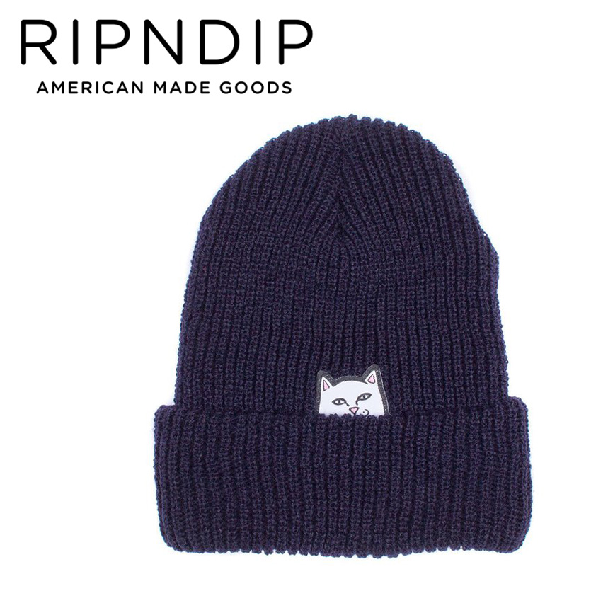 3位　RIPNDIP リップンディップ キャップ ビーニー 猫 ニット帽