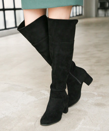 17位　フェイクスエードニーハイブーツ