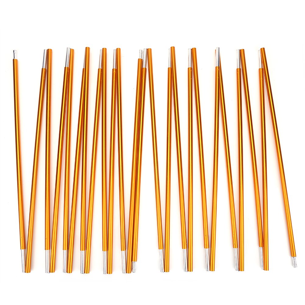 2本セット テントポール 中空ポール アルミ合金製 ペグ ロープ付 分割式