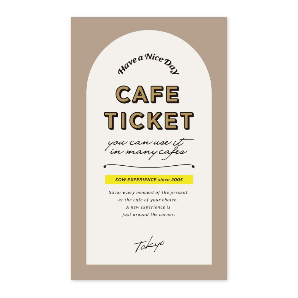 Sow Experience（ソウ・エクスペリエンス） 体験型カタログギフト カフェチケットTOKYO