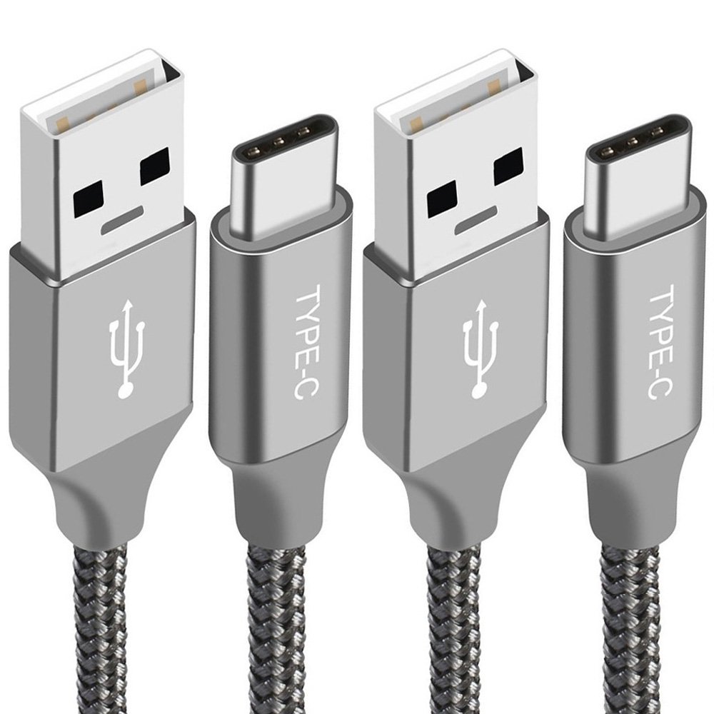 12位：USB Type C ケーブル Snowkids USB-A to USB-C ケーブル【2m*2本セット】Type-C機器対応 USB2.0 高耐久ナイロン編み タイプ C ケーブル 高速データ転送