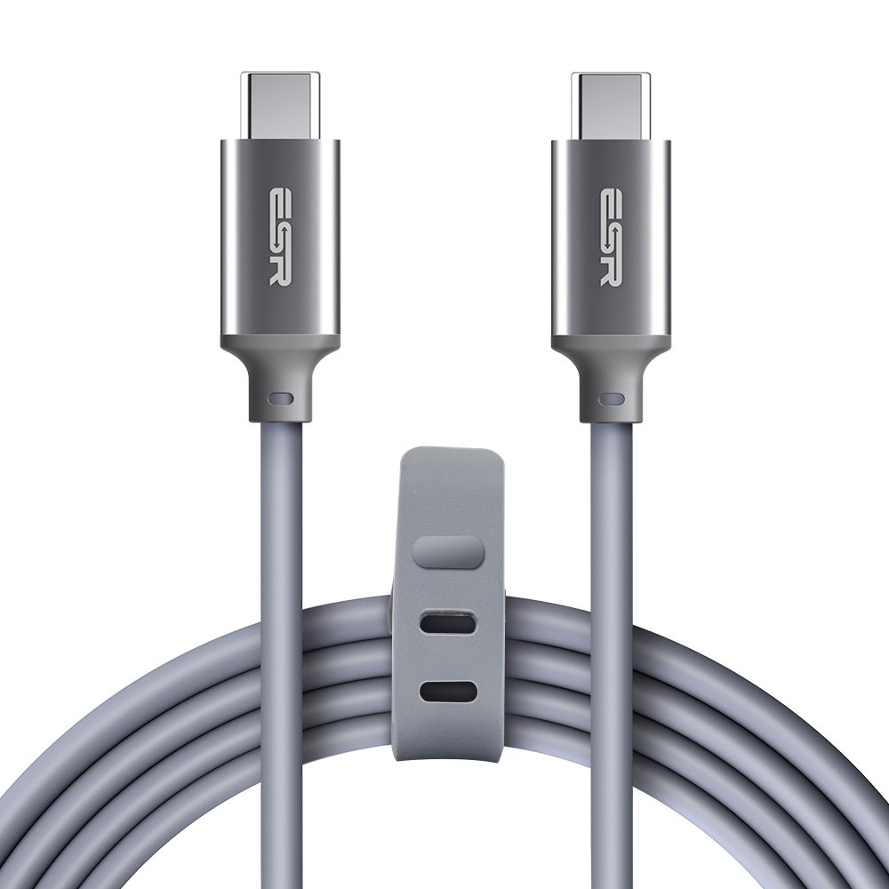 9位：USB-C ＆ USB-C ケーブル USB 3.1 Gen2 タイプC 【 PD対応 急速充電 1.8m 長さ強化 収納バンド付き】 Nintendo Switch / 4k TV / MacBook / Xperia XZ / Galaxy S8 , Note 8 / Matebook / Nexus 5X 他Type-C 機器対応 (グレー 1.8M)