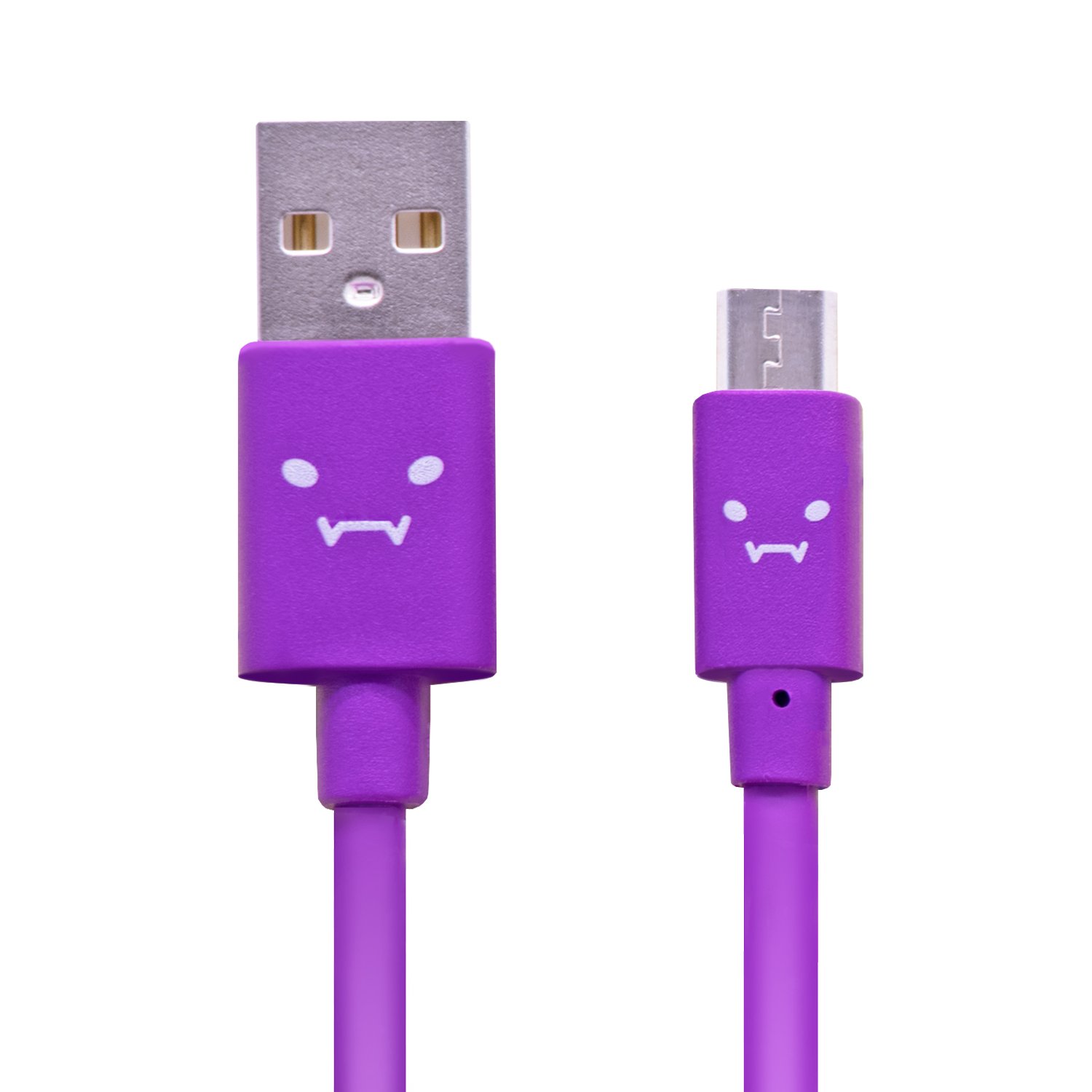 13位：エレコム マイクロUSBケーブル [ microusb ] IQOS＆glo対応 かわいい顔つき 2A出力 1.2m パープル MPA-FAMB2U12CPU